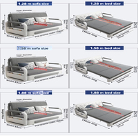 Canapé-lit double pliable multifonctionnel pour salon et chambre