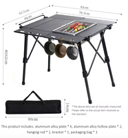 SOLO WILD mobilier de jardin extérieur ultra-léger Portable oeuf rouler pliant en aluminium barbecue IGT Table de Camping
