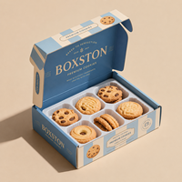 Boîtes d'expédition en carton pour pâtisseries, biscuits et gâteaux, avec logo imprimé personnalisé, qualité alimentaire, pour emballer les biscuits