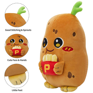 Peluche Patate Mignonne Personnalisée de 12 Pouces en Gros, Jouet en Peluche Doux en Forme de Patate, Coussin en Peluche pour Enfants, Cadeaux d'Anniversaire - Product Image 2