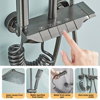 Nouvelle conception de mitigeur de douche thermostatique avec système de pluie douce et silencieuse, doté d'un noyau de valve en céramique, pour villas et appartements