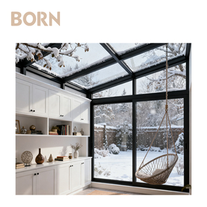 <span class=keywords><strong>Precio</strong></span> de fábrica personalizado térmicamente roto vidrio de aluminio Sunroom vivero creciente jardín casa Mini invernadero para flores - Product Image 2