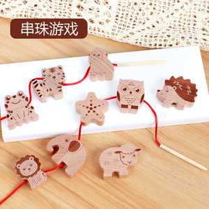 Gioco Educativo in Legno per Bambini con Perline da Masticare, <span class=keywords><strong>Alfabeto</strong></span> e Numeri da Infilare, per lo Sviluppo della Coordinazione Mano-Cervello - Product Image 4