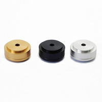 Pieds d'isolation pour haut-parleurs HiFi en alliage d'aluminium noir, amortisseurs de chocs audio pour amplificateur, DAC, préampli à tubes, tourne-disque