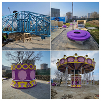 Manège Anxin Wave Swinger 36 places, chaise volante pour enfants, équipement de parc d'attractions et de fête foraine, en métal et fibre de verre