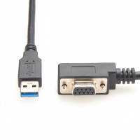 Cable de Módem Serial DB9 RS232, USB a DB9 Hembra, Ángulo de 90 Grados, Malla de Protección, PVC, para Computadora y Cámara