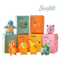 Ornements authentiques de la série Pokémon, boîtes mystères tendance, figurines et jouets de collection Pikachu magiques pour voiture.