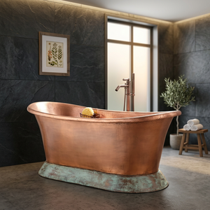 Le cuivre réagit avec son environnement et prend naturellement des nuances et des tons plus profonds avec le temps. Base autoportante et avec bordure Nick. - Product Image 1