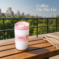 Tasse à café isotherme portable réutilisable en acier inoxydable sans BPA, 6-12h, pour le camping et le bureau