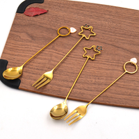 Ensemble de couverts en acier inoxydable, fourchette, couteau, cuillère, design ondulé, écologique, sans BPA, finition miroir