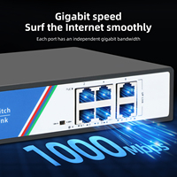 Switch Gigabit PoE No Administrado de 4+2 Puertos, 10/100/1000Mbps, 12Gbps, de Escritorio, Plug and Play, para Cámaras IP, Seguridad Doméstica, en Stock