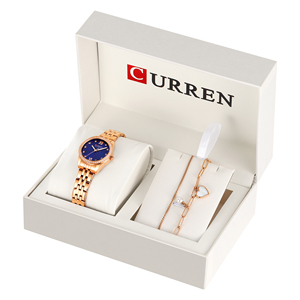 Conjunto de 2 Piezas de Reloj y Collar CURREN 9086 de Lujo para <span class=keywords><strong>Mujer</strong></span>, Reloj de Pulsera de Moda, Relojes Casuales para <span class=keywords><strong>Mujer</strong></span>, Conjunto de Joyería - Product Image 1