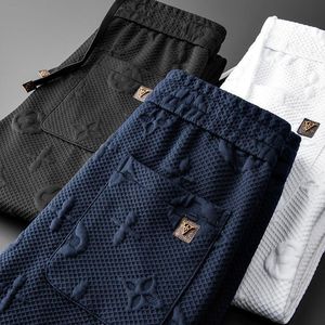 <span class=keywords><strong>Pantaloni</strong></span> Sportivi da Uomo Leggeri, Lussuosi, in Jacquard, Casual, alla Moda, <span class=keywords><strong>Slim</strong></span>-fit, a Vita Alta, Traspiranti, in Poliestere Lavorato a Maglia - Product Image 3