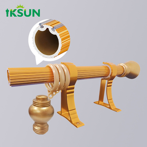 IKSUN Golden Window Tracking <span class=keywords><strong>Silent</strong></span> <span class=keywords><strong>Gliss</strong></span> Rieles y Barras Triples de Aluminio para Cortinas - Product Image 4