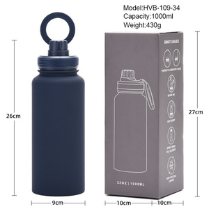 Wholesale Eco-Friendly Magnetic Lid 1000ml Gym Water Bottle 32oz Double <b>Wall</b> Stainless Steel Thermos Thermal Insulation 0-6 - Product Image 6