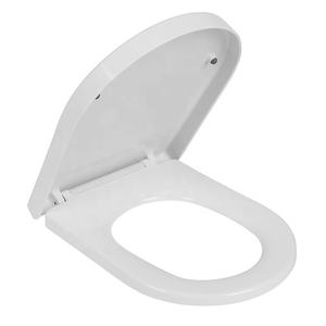 Sedile WC Moderno in Materiale UF Bianco a Forma di U con Cerniere a Chiusura Morbida Coperchio WC in Duroplast YC001 - Product Image 5