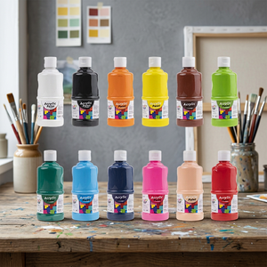 High Quality Acrylic <b>Paints</b> 60ml Non-toxic Plastic Bottle Set 12 Colors Professional Artists Students Canvas Art Supplies - Product Image 3
