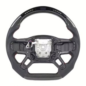 Volante de Fibra de Carbono Forjado de Fondo Plano para Land Rover Discovery 5 <span class=keywords><strong>Defender</strong></span> 2016 2017 2018 2019 2020 2021 <span class=keywords><strong>2022</strong></span> 2023 2024 - Product Image 1