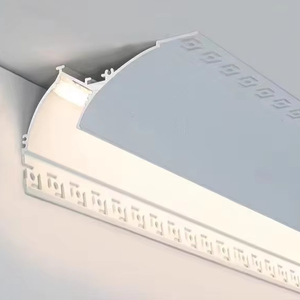 Profilé LED SDW109N <span class=keywords><strong>pour</strong></span> moulure couronnée, <span class=keywords><strong>éclairage</strong></span> <span class=keywords><strong>indirect</strong></span> en aluminium <span class=keywords><strong>pour</strong></span> plafond et mur, <span class=keywords><strong>corniche</strong></span> en plâtre à montage en surface - Product Image 1