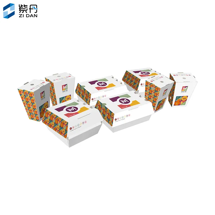 Kraft papier Einweg-Lebensmittel behälter zum Mitnehmen Papier box Donut