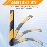 Ralentisseurs en caoutchouc 2 canaux 22000Lbs Capacité de charge 40 "Ancres de long pour asphalte Béton Trafic Allée