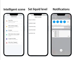 مستشعر مستوى مراقبة TLC2206 للمنزل الذكي Tuya عن بعد مزود بخاصية الواي فاي فوق صوتي IP67 مستوى السائل في الوقت الفعلي في خزان المياه