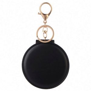 Custom Logo Portable Folding Keychain Makeup Cross-Border Pvc Leather <b>Small</b> <b>Mirror</b> for Promotional Gifts - Product Image 4