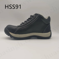 ZYF, Bottes de randonnée mi-montantes en cuir Crazy Horse marron, application polyvalente, semelle ultra anti-choc, chaussures de travail pour hommes HSS374