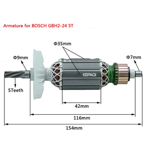 Ensemble d'armature de rechange pour <span class=keywords><strong>BOSCH</strong></span> <span class=keywords><strong>GBH</strong></span> 2-24D 7t - Product Image 4