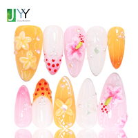 Faux ongles en gel 3D chromé à presser, vente en gros, fournisseur haut de gamme, faux ongles amande de haute qualité, 10 pièces, faits à la main, en acrylique, décorés