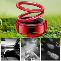 Diffuseur d'air de voiture solaire à double anneau rotatif, décoration intérieure de voiture, ornement d'aromathérapie