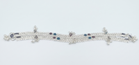 DIVYORO Bijou de pied pour femme, plaqué argent, multi-brins, style Payal, artisanat traditionnel en filigrane, léger, classique, d'Orissa