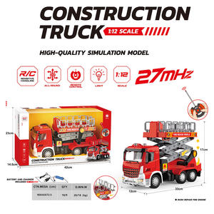 Camion-échelle télécommandé à quatre voies avec commande de lumières, Camion de pompiers télécommandé à six voies, Voiture télécommandée 4 fonctions avec commande de lumières - Product Image 3