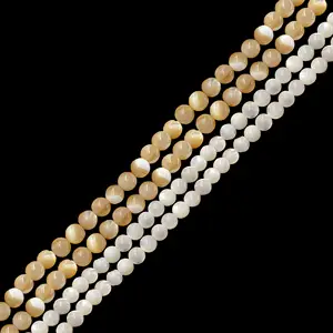 Preço de fábrica 4mm concha de mar natural caracol branco ferradura espaçador redondo solto contas para fazer pulseira de jóias DIY
