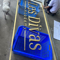 Signalétique architecturale personnalisée en acier inoxydable, lettres en relief 3D avec éclairage LED rétroéclairé pour mur extérieur d'hôtel