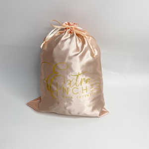 Bolsa de Satén de Lujo con Logotipo de Marca, Bolsa de Regalo con Cordón de Seda, Bolsa de Embalaje para Pelucas, para Pequeñas Empresas - Product Image 4