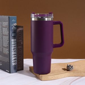 Gobelet de voyage isotherme sous vide 40oz H1.0 avec poignée, couvercle et paille, antidérapant, couleur personnalisée ODM - Product Image 3