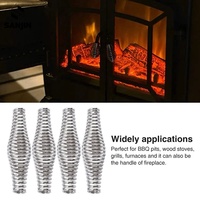 Poignée à ressort automatique en acier inoxydable pour barbecue, poignée à rouler haute élasticité pour fumoir, foyer, poêle – Accessoires de remplacement