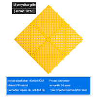 Carreaux de sol de garage modulaires | Tapis en plastique imbriqués pour le lavage de voiture, l'entrepôt, la salle d'exposition | Conception ventilée et durable