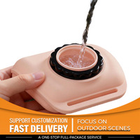 Bouteille d'eau sportive portable en silicone de 200 ml à porter au poignet, récipient d'hydratation anti-fuite pour le camping et les activités sportives en extérieur