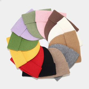 Chapeau beanie chaud d'automne et d'hiver unisexe, nouveau, en gros, couleur unie, tricoté - Product Image 3