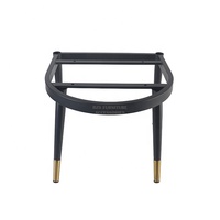 Pièces durables enduites noires de chaise de cadre de base de chaise de jambes de chaise de salle à manger de quatre jambes contemporaines