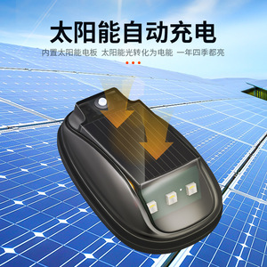 Luz LED solar de advertencia para techo de camioneta, con control remoto, para modificación de techo de camión transfronterizo - Product Image 4