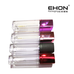 Botella de brillo de labios de varita transparente de pared gruesa cuadrada de doble capa Embalaje cosmético de plástico vacío para lápiz labial - Product Image 2