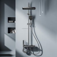 Meilleure vente en stock : Ensemble de douche thermostatique à touches piano, 4 modes, 4 sorties, jet doux, chromé – Le favori d'Europe et d'Amérique