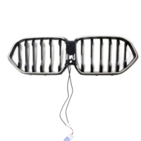 Brillant Noir Racing Avant Kidney Grill LED Remplacement Lames Simples ABS Grill pour BMW X6 G06 2224 Condition Nouveau