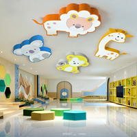 Plafonnier de dessin animé pour chambre d'enfant motif animal suspension LED maternelle salle de classe garderie éclairage plafonnier