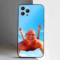 Coque de téléphone noire en TPU souple et agréable pour la peau, motif homme moche et amusant, compatible avec les modèles 12, 16, 13, 14, 15, 17, 11, Pro, Max, Plus, E, Air, Mini