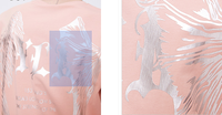 T-shirt en feuille d'or et d'argent personnalisé en gros bon marché feuille imprimée 100% coton t-shirt