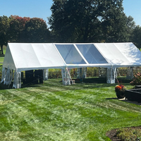 Banquet de mariage pour 500 invités, tentes blanches pour événements, tentes de fête en PVC, chapiteau événementiel, tentes à auvent pour événements en plein air